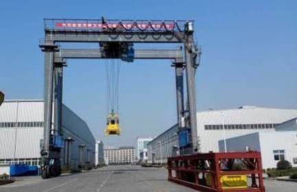 出口哈萨克斯坦LJMJ41t轮胎集装箱门式起重机